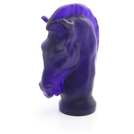 Autre Marque Accessoire en verre Saint Louis JEU SATIN-FINI BLEU FONCÉ CHEVALIER