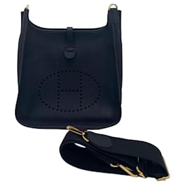 Borsa Hermès Evelyne 29 Nero Oro in pelle
