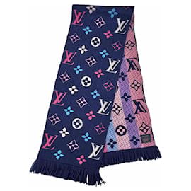 Sciarpa in lana e seta Logomania con frange Louis Vuitton