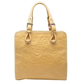 Celine Gelbe Macadam-embossierte Leder-Handtasche - Céline