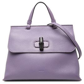 Borsa satchel Gucci Daily in pelle di vitello viola Taglia Medium