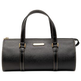Borsa in pelle nera Burberry