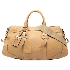 Borsa a spalla Prada in pelle Cervo Antik beige