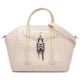 Borsa Antigona Lock 4G in pelle di vitello bianca Givenchy