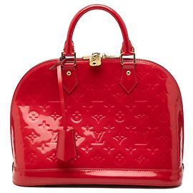 Louis Vuitton Alma PM in Vernis Monogram Rosso