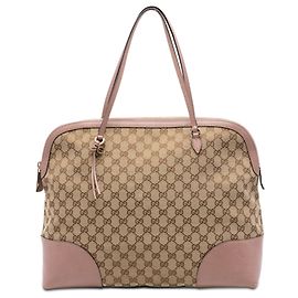 Borsa Tote Dome Bree GG Canvas Grande Beige di Gucci