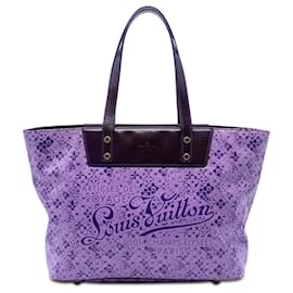 Louis Vuitton Lila Takashi Murakami Beschichtete Canvas Cosmic Blossom Tote PM