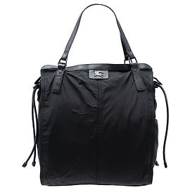 Borsa tote Buckleigh pieghevole in nylon nero Burberry