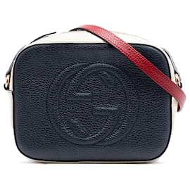 Gucci Bolso Cruzado Soho Disco Pequeño de Cuero Tricolor Negro