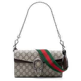 Sac à rabat Gucci Beige Small GG Supreme East West Dionysus
