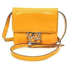 Fendi Calligraphy 8BT317 Women's Leather Shoulder Bag