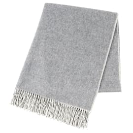 Grau Cashmere Doppelgesicht Schal von Hermès