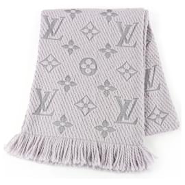 Sciarpa in lana e seta grigia Louis Vuitton