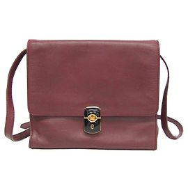 Borsa a spalla in pelle da donna Balenciaga in vino