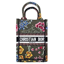 Sac Dior "Mini Book Tote" en toile florale