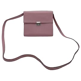 Borsa Hermès Clic 16 3Q in pelle di capra rosa Sakura