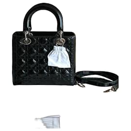 Borsa Dior Duchess in pelle verniciata nera