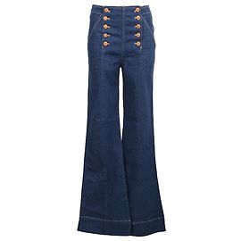 Jeans a campana a vita alta Ulla Johnson Ashton in denim blu