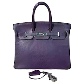 Hermès Birkin 25 Blu Mare in pelle di capra chiusura argento
