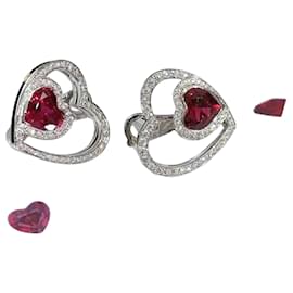Orecchini Fred in tourmalina a cuore e diamante