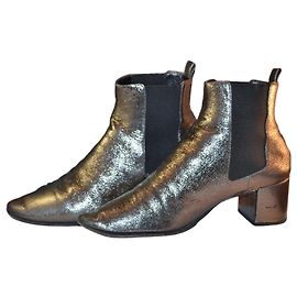 Stivaletti Saint Laurent Rock 40 Chelsea Boot Argentati