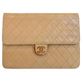 Vintage Chanel "Timeless" Tasche, beige