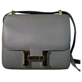 Borsa Hermès Constance 23 in pelle Swift grigia