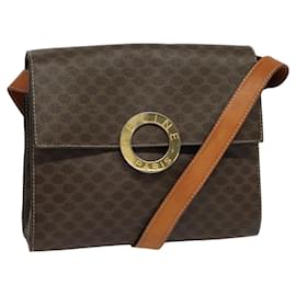 Céline Borsa a Spalla Celine Vintage Macadam con Logo Circolare in Tela e Pelle