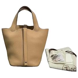 Borsa a secchiello Hermès Love Water 18 Pelle Khaki