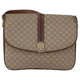 Céline Celine Vintage Macadam Canvas and Leather