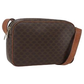 Céline Celine Vintage Macadam Schultertasche aus Canvas Mittel