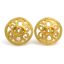 Orecchini a clip in metallo dorato vintage Chanel