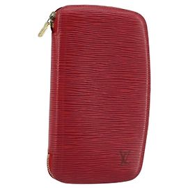 Portafoglio Agenda Geot Epi Louis Vuitton Rosso M63877 Autentico LV YKZ1396