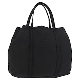 PRADA Handtasche aus Nylon Schwarz Silber Auth 175699 - Prada