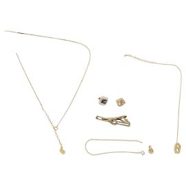 Collana Christian Dior metallo 4 Set Oro Auth 175004