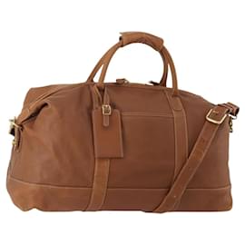 Borsa Boston in pelle 2 in 1 marrone oro Auth YKZ1048 - Coach