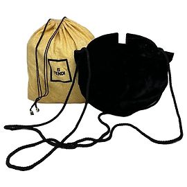 Borsa a mano vintage Fendi in velluto multifunzionale nera