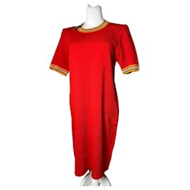 Robe en tricot vintage Yves Saint Laurent Rouge Multicolore M