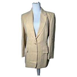 Blazer largo vintage de viscosa Gucci beige IT42