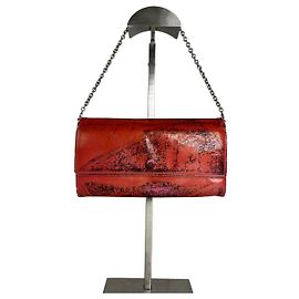 Vintage Dior Diorissimo Monogram Patent Leather Mini Chain Bag Red