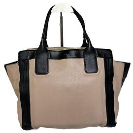 Chloé Borsa tote in pelle vintage Chloe nuda e nera