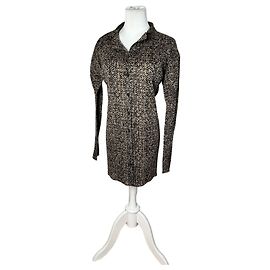Chemise longue plissée multicolore Issey Miyake Pleats Please vintage M