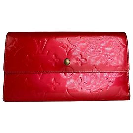 Cartera larga Sarah Vernis Monogram Louis Vuitton Vintage Pomme d'Amour