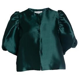 Autre Marque By Malina, blouse con maniche a sbuffo Cleo verde