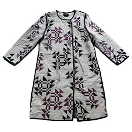 Abrigo Acolchado Isabel Marant con Estampado Geométrico