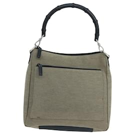 Gucci Vintage Bamboo Shoulder Canvas