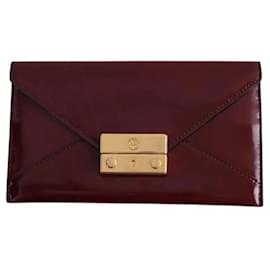 Tarjetero color burdeos - Tory Burch