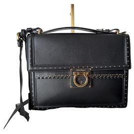 Borsa Salvatore Ferragamo Gancini in pelle nera