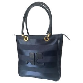 Courreges Borsa tote Courrèges in tela blu navy