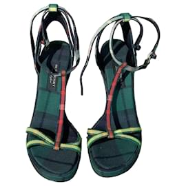 Tacones Burberry de cono Verdes a cuadros